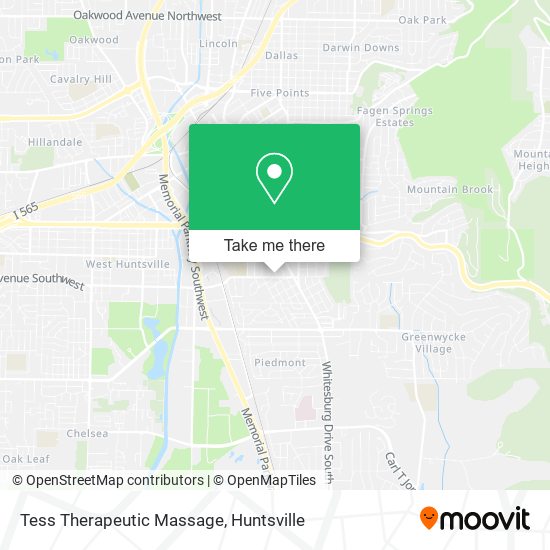 Tess Therapeutic Massage map