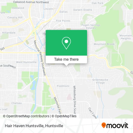 Hair Haven Huntsville map