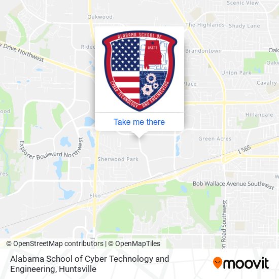 Mapa de Alabama School of Cyber Technology and Engineering