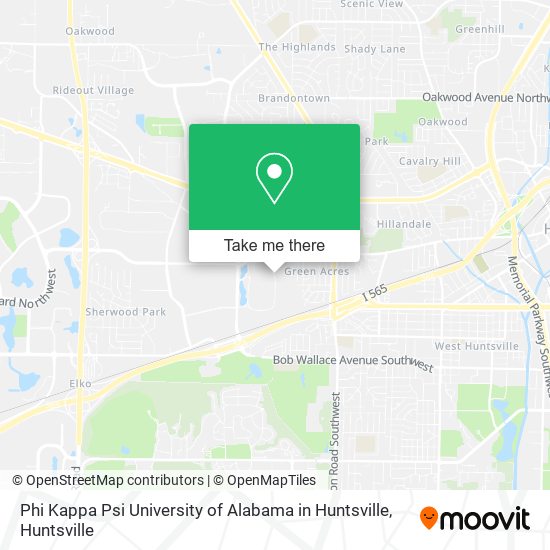 Phi Kappa Psi University of Alabama in Huntsville map