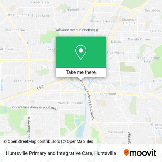 Mapa de Huntsville Primary and Integrative Care