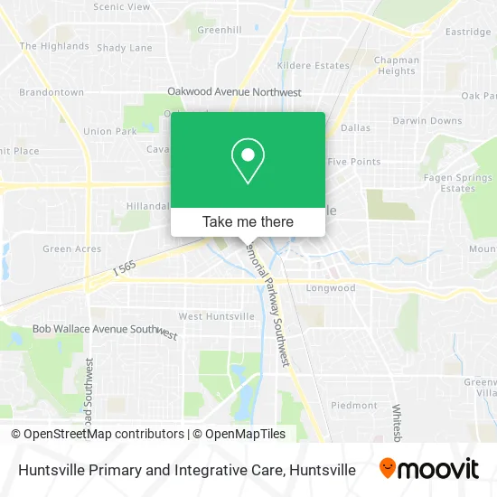 Huntsville Primary and Integrative Care map