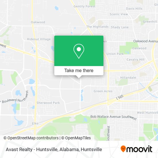 Mapa de Avast Realty - Huntsville, Alabama