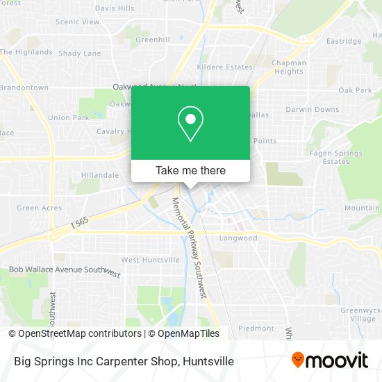 Mapa de Big Springs Inc Carpenter Shop