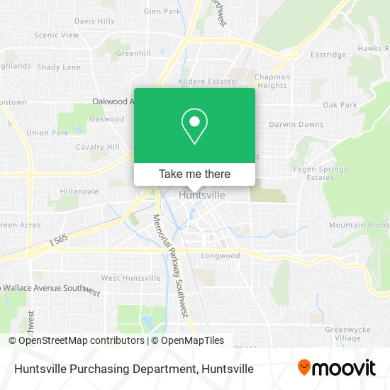 Huntsville Purchasing Department map
