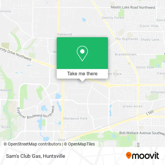Sam's Club Gas map