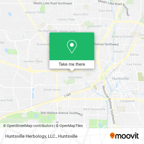 Huntsville Herbology, LLC. map