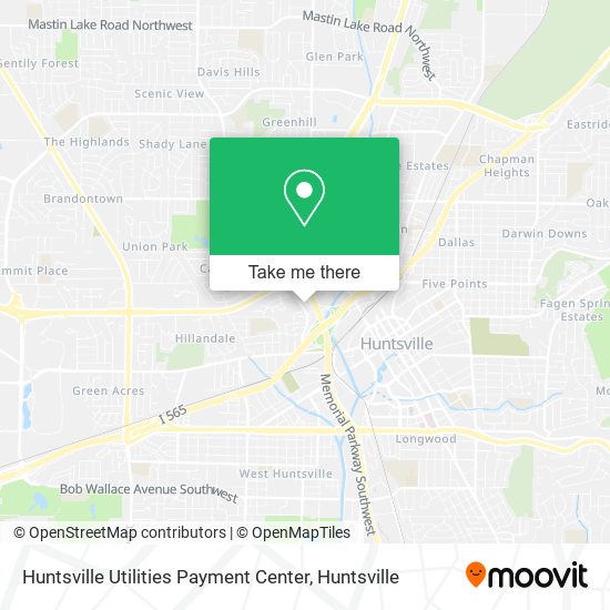 Huntsville Utilities Payment Center map