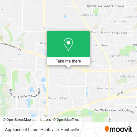 Appliance 4 Less - Huntsville map