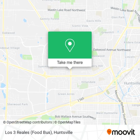 Los 3 Reales (Food Bus) map