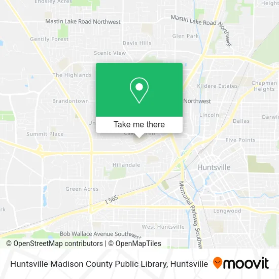 Huntsville Madison County Public Library map