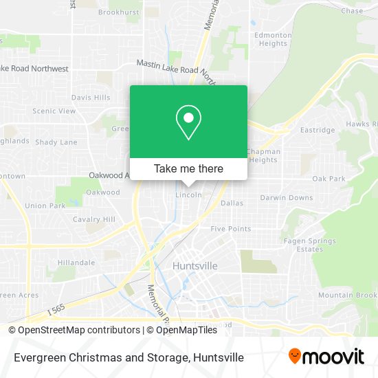 Evergreen Christmas and Storage map