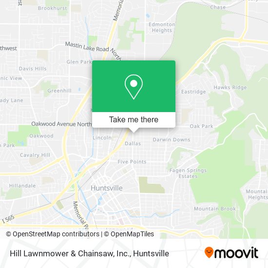 Hill Lawnmower & Chainsaw, Inc. map
