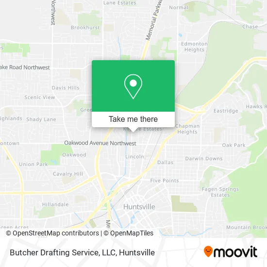 Butcher Drafting Service, LLC map