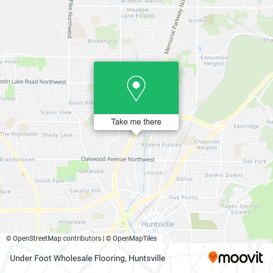 Under Foot Wholesale Flooring map