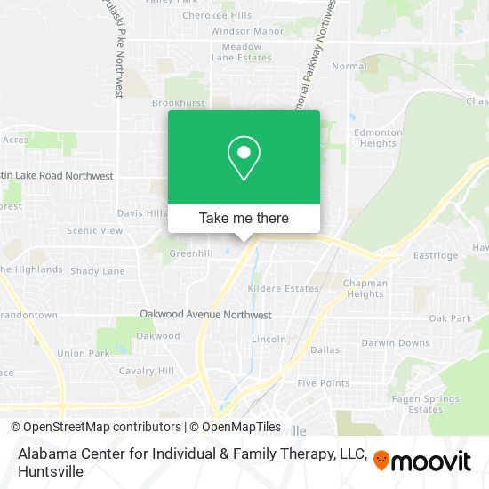 Mapa de Alabama Center for Individual & Family Therapy, LLC