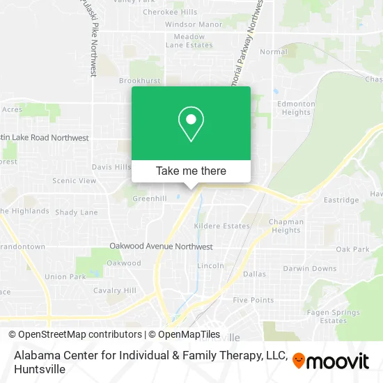 Mapa de Alabama Center for Individual & Family Therapy, LLC