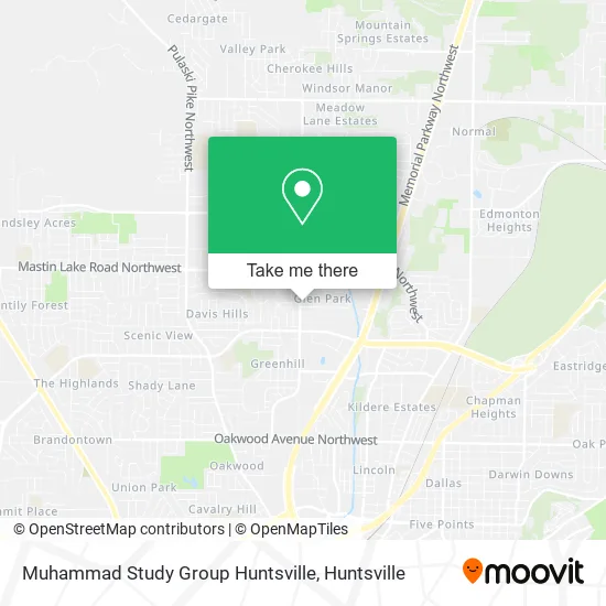 Muhammad Study Group Huntsville map