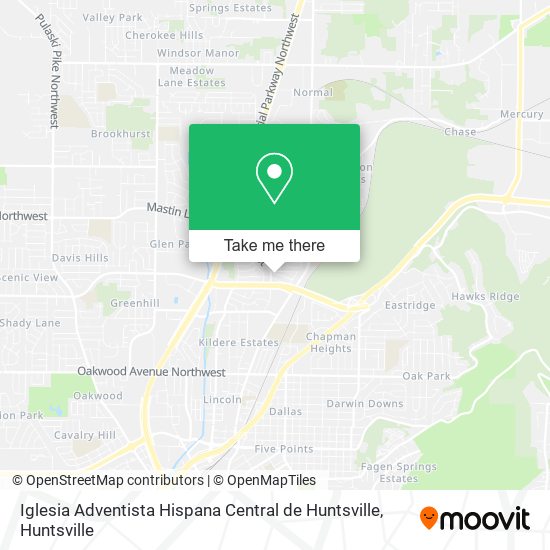 Iglesia Adventista Hispana Central de Huntsville map