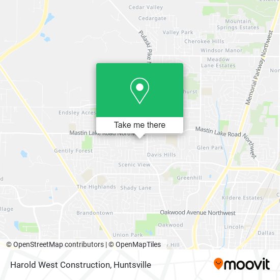 Harold West Construction map