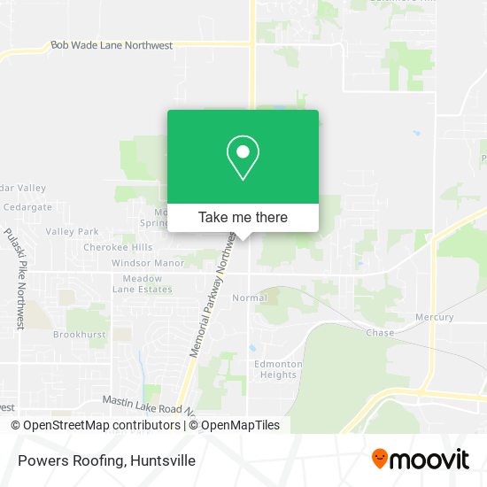 Mapa de Powers Roofing