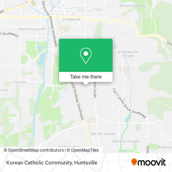 Korean Catholic Community map