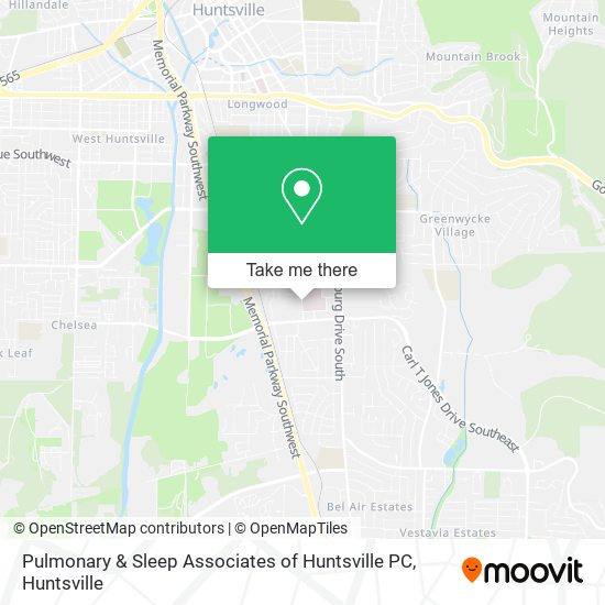 Mapa de Pulmonary & Sleep Associates of Huntsville PC