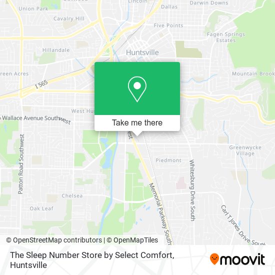 The Sleep Number Store by Select Comfort map