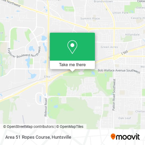 Area 51 Ropes Course map