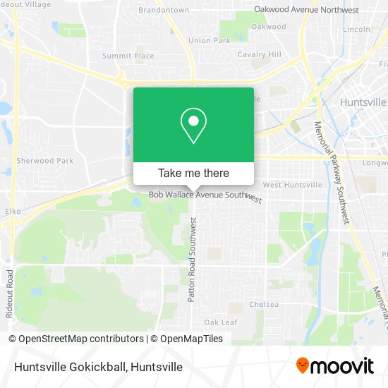 Mapa de Huntsville Gokickball