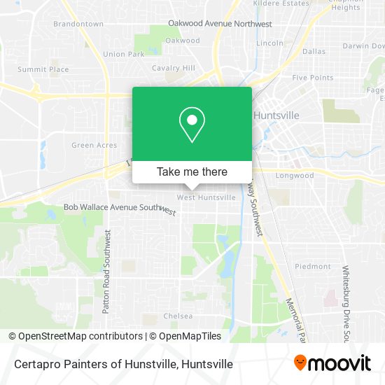 Certapro Painters of Hunstville map