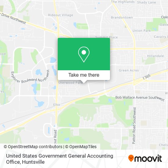 United States Government General Accounting Office map