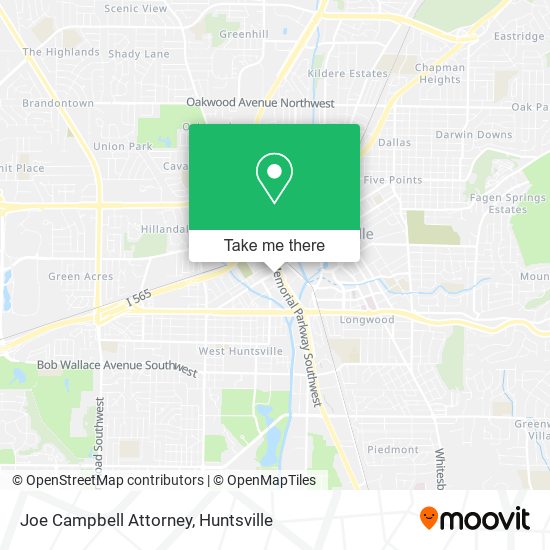 Joe Campbell Attorney map