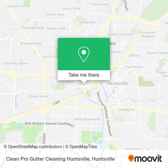 Clean Pro Gutter Cleaning Huntsville map
