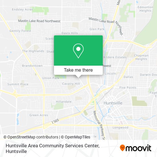 Huntsville Area Community Services Center map