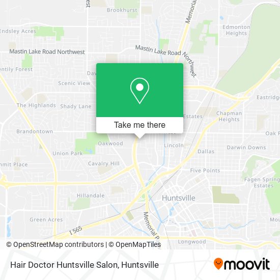 Mapa de Hair Doctor Huntsville Salon