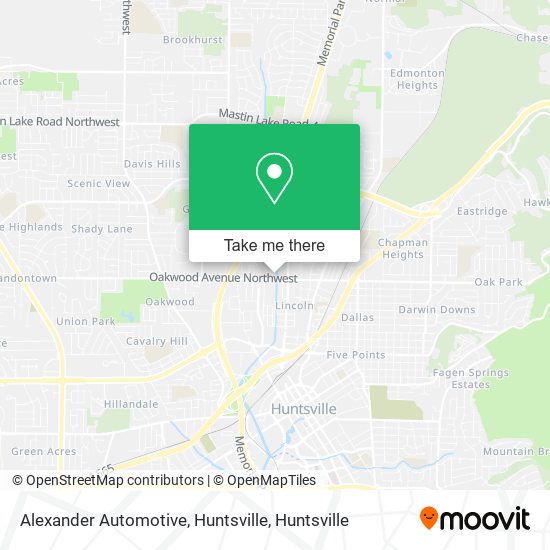 Alexander Automotive, Huntsville map