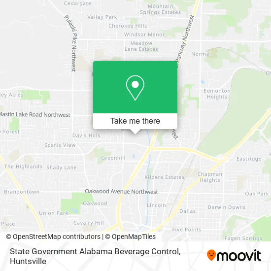 Mapa de State Government Alabama Beverage Control
