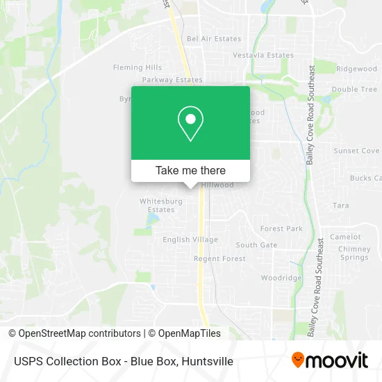 USPS Collection Box - Blue Box map