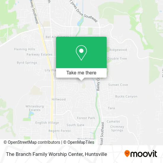 The Branch Family Worship Center map