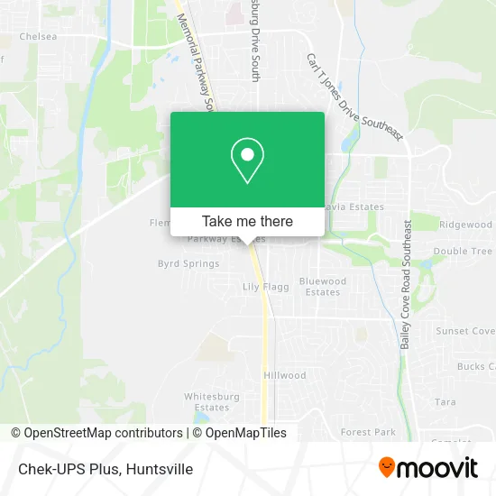 Chek-UPS Plus map