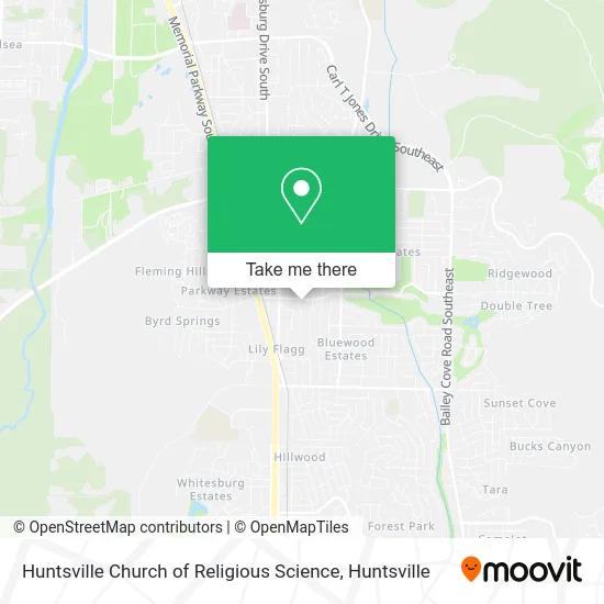 Huntsville Church of Religious Science map