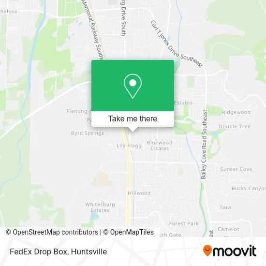 FedEx Drop Box map