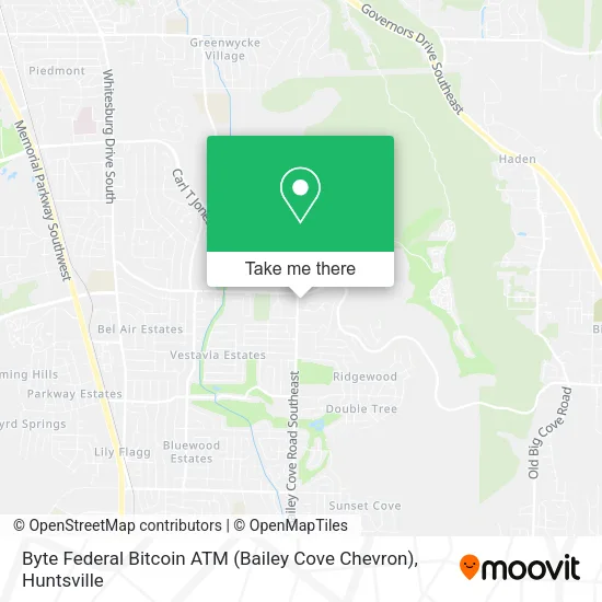 Byte Federal Bitcoin ATM (Bailey Cove Chevron) map