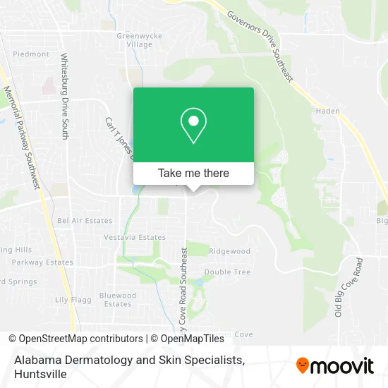 Alabama Dermatology and Skin Specialists map