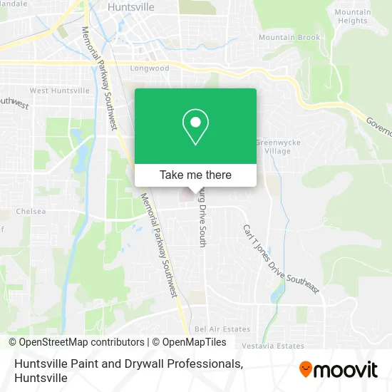 Huntsville Paint and Drywall Professionals map
