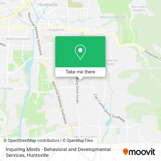 Inquiring Minds - Behavioral and Developmental Services map
