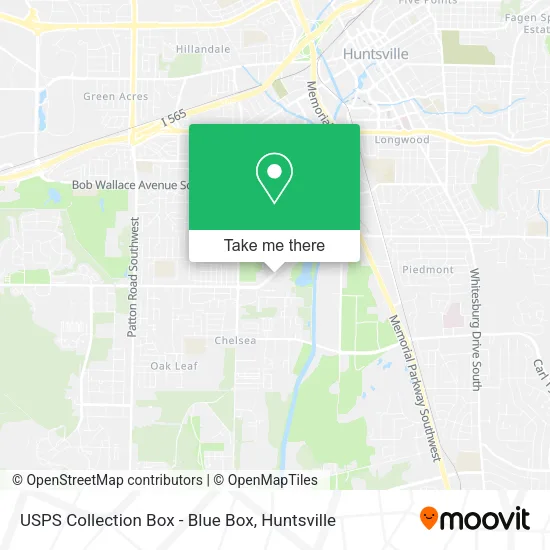 USPS Collection Box - Blue Box map