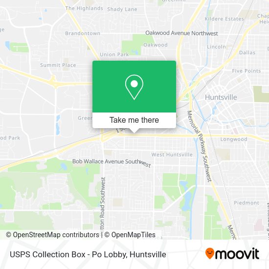 USPS Collection Box - Po Lobby map