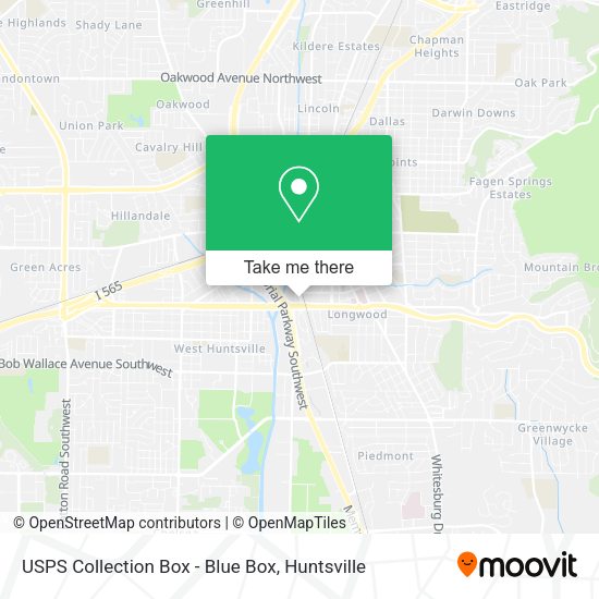 USPS Collection Box - Blue Box map